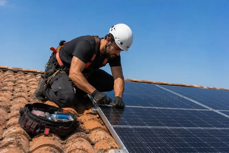 Maintenance et monitoring de panneaux solaires à Issé